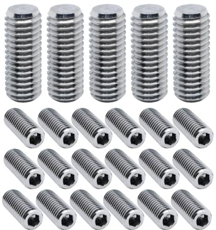 DDKY viti m6,vite a grano,set di viti a esagono incassato,bussola filettata vite a testa,grani filettati,20 pezzi, robusti e durevoli, adatti per ingegneria meccanica, strutture metalliche