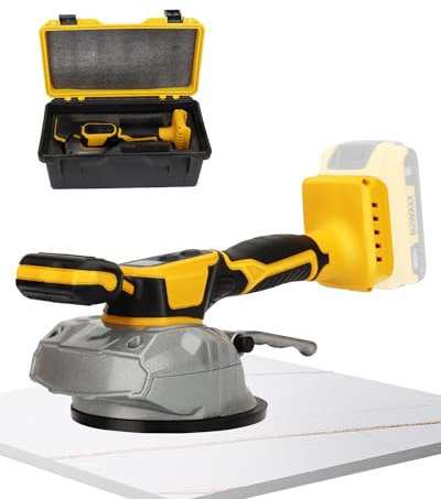 Livellatrice a vibrazione per piastrelle Dewalt a batteria da 20 V, strumento di installazione senza fili per piastrelle da 150 W, vibratore per piastrelle con 8 velocità, ventosa, display digitale