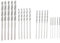 Osmond Juego de 20 brocas de diamante de 4 tamaños, 1 mm, 1,5 mm, 2 mm, 2,5 mm, punta , playa, mar, conchas de cristal