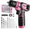 WORKPRO 8V Cordless Drill Driver Set, Electric Screwdriver 3/8 Keyless Chuck, Max Torque 12 N.m, 2 Ah Battery with 21 Pcs Accessories and Single Layer Stack & Carry Box, Ideal for Home DIY Project