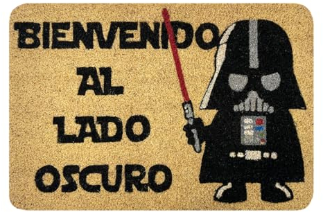 Acomoda Textil – Felpudo Coco Natural Ecológico Animado Dibujos y Frases. Felpudo Resistente y Antideslizante, Ideal para Interior y Exterior en Puertas de Hogar, Jardín y Oficina. (Star Wars)