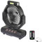 sygonix Kabelloser Ventilator, 4,6 W (Ø), 205 mm, schwarz, batteriebetrieben, mit Beleuchtung, oszillierend, mit T