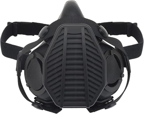 TS TAC-SKY Taktische Gesichts-Breath-Staubmaske, Komfort-Silikon, for Halloween, Paintball, Jagd, Sport, Lauftraining, Wiederverwendbare Atemschutzmaske, Halbmaske, Airsoft