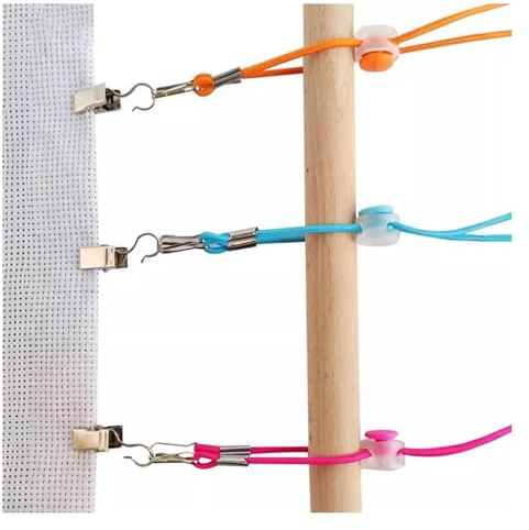 NICENEEDED 12 Stück Kreuzstich Seitenclips Universal Stoff Halter Elastizität Stoff Spannung Stickerei Klemme Befestigungs Clip Werkzeug