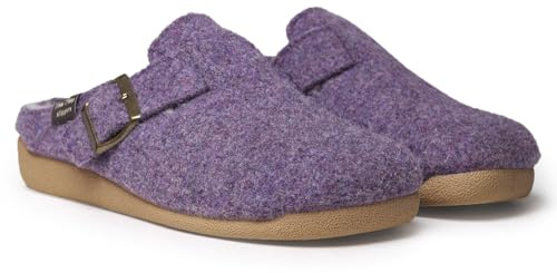 TONI PONS MIMA-FP Damen-Clog-Slipper mit Schnalle, dunkelviolett, 38 EU