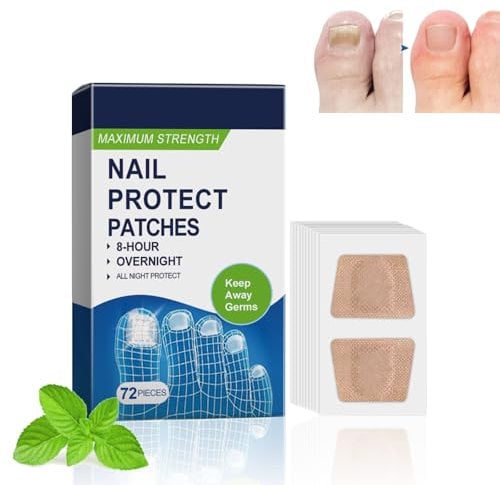JORUN 72 Pcs Fungal Nail Treatment Patches - Fungal Nail Treatment for Toenails Extra Strong 8 Hours Repair - Natural Fungal Nail Patches Nighttime Fungus Nail Treatments