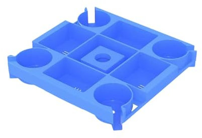 Folpus Plateau de Table pour Parasol de Plage Bleu Carré de 33cm pour Poteaux avec
