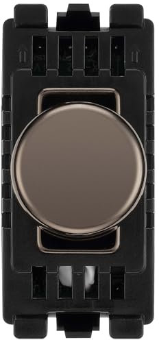 BG RBNDTR Black Nickel Single Trailing Edge Dimmer Module Grid Light Switch