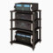 UrbanUp HiFi Rack 1-4-stufiger AV-Medienständer mit 4 Stahlpfosten, Vintage-Möbel, Stereo-Schrank, Audio-Rack-Tower, Gerätehalter mit Großer Lagerkapazität für das Wohnzimmer(1 Tier)