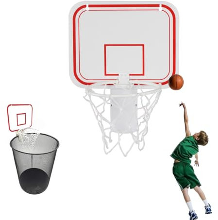 IOURVYA Mini Basketballkorb für den Mülleimer Papierkorb mit kleinem Ball - Spaß fürs Zimmer, Tür, Büro, Zuhause, Kinder, Sport, Spielzeug