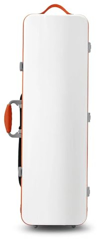 Custodia Per Violino In Fibra Di Carbonio Misura 4/4-3/4 Regolabile Con Serratura A Chiave Per Borsa Per Spartiti Custodia professionale per violino(White)