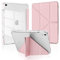 MuyDoux Custodia Origami per iPad 10ª Generazione 10,9 Pollici 2022/ iPad 11ª Gen A16 11 2025 con Portastilo, 5 Posizioni Regolabili, Cover Posteriore in Acrilico Trasparente Antiurto, Rosa