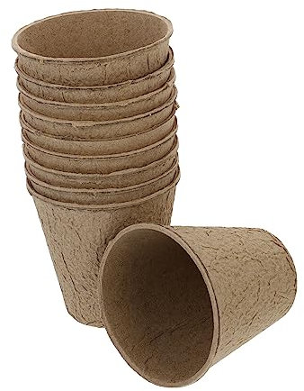 Hemobllo 10 Pièces Biodégradables Pot de Culture pour Semis, Peti Pot pour Plantation pour Jardin, Potager etSerre