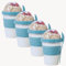 EYNEL 4 Pack On The Go Cereal Yogurt Cups with Lids and Spoon, Overnight Oats Container, Reusable Parfait Plastic Milk Pot Breakfast Crunch Granola Oatmeal Smoothie Snack Prep Jar (Turquoise - 4 Pack)