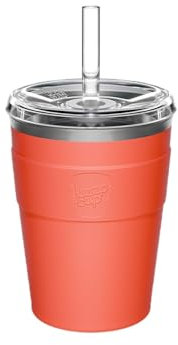 KeepCup Thermal Cold Cup - Insulated Stainless Steel Reusable Coffee Cup with Lid and Straw - 12oz/340ml - 12oz/340ml - Tangent