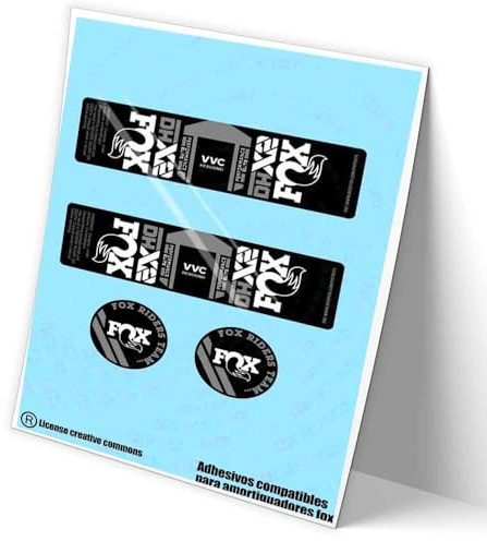 Ref: VP604 Aufkleber, kompatibel mit Stoßdämpfern FOX DHX2 ELITE BICOLOR MTB, Sticker, Aufkleber, Aufkleber für Mountainbikes. (WHITE)
