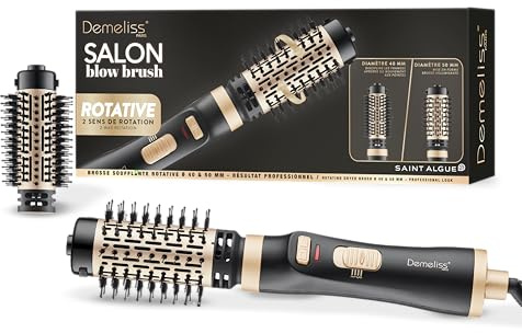 Demeliss Saint Algue – Rotierende Bürste für Salon Blow Brush – 2 Durchmesser 40 und 50 mm – Professionelle & einfache Bürsten – Längen & Ausführungen