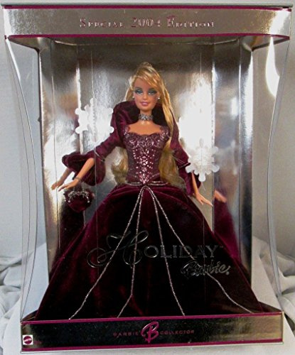 2004 Holiday Barbie Doll Red Velvet Dress Special Edition Blonde Version