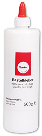 Rayher Colle de bricolage, blanche, flacon 500 g, avec bouchon de dosage, 3340900