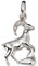 Jobo Sternzeichen-Anhänger Steinbock aus 925 Sterling Silber mit Zirkonia