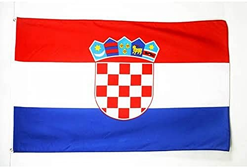 AZ FLAG - Flagge Kroatien - 90x60 cm - Kroatische Fahne 100% Polyester mit Messing-Ösen - 50g