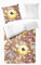 Hahn Haustextilien Mako Satin Bettwäsche Blumen braun 135x200 cm