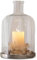 Loberon Windlicht Westerly, Mundgeblasen, für Allerlei Deko-Ideen, für Drinnen & Draußen, Wohn-Accessoire, Dekoration, Kerzenhalter, Aluminium, Glas, klar