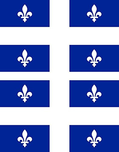 Akachafactory Set 2 x selbstklebend Sticker Auto Flag Flagge Quebec Vinyl Quebecois
