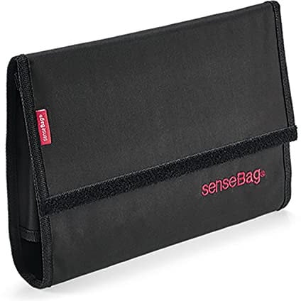 transotype senseBag Wallet, schwarze Tasche für bis zu 24 Marker, mit abgenähten Stiftfächern, aus abwaschbaren Polyestergewebe