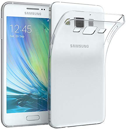 EAZY CASE Hülle kompatibel mit Samsung Galaxy A3 (2015) Schutzhülle Silikon, Ultra dünn, Slimcover, Handyhülle, Silikonhülle, Backcover, Durchsichtig, Klar Transparent