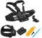 SHOOT 7-in-1 Accessori Kit Corredo per Esterni Obiettivo Testa Belt Strap per GoPro Hero 13/12/11/10/9/8 Hero 7 Nero Argento Bianca/6/5/4 Fusion DBPOWER Apeman Campark WiMiUS YI CAMKONG