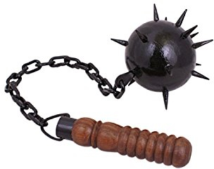 Battle-Merchant Morgenstern mit Faustgriff aus Stahl - Mittelalter Knüppel Schaukampf Wikinger - ab 18 Jahren