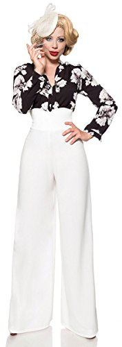 Belsira Pantaloni Marlene, bianco, XS