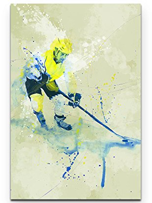 Paul Sinus Art Eishockey 90x60cm auf Leinwand gespannt fertig zum aufhängen