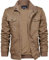 KEFITEVD Übergangsjacke Herren Herbst Jacke Übergang Military Fliegerjacke Männer Frühling Jacke Outdoor Motorradjacke Winddicht Herrenjacke Pilotenjacke Khaki S