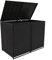 Festnight Abris pour Poubelle Stockage de Jardin Double Résine Tressée Noir 148x80x111 cm