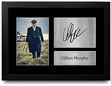HWC Trading Cillian Murphy A4 Gerahmte Signiert Gedruckt Autogramme Bild Druck-Fotoanzeige Geschenk Für Peaky Blinders Tv-Show-Fans