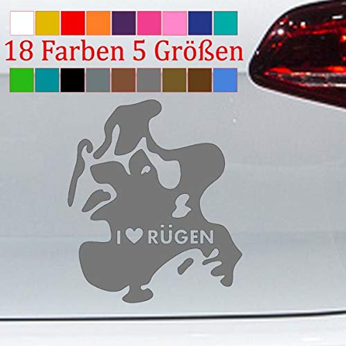 Rügen Aufkleber Style Auto Love Rügen Sticker Decal Insel Kleber Ostsee VW S-XXL