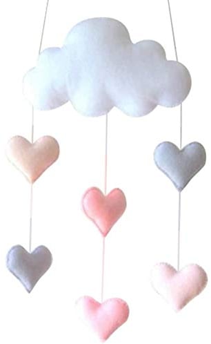 Inzopo Filz Wolke Regenbogen Mond Regentropfen Hängende Dekorationen für Kinder Spielzelt Schlafzimmer Wand Bett Baldachin Wanddekoration Deko Kinder Spielhaus Spielzeug Wand hängen Kinderzimmer