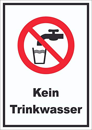 Kein Trinkwasser Aufkleber Nicht Trinken A7 (74x105mm)