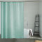 Furlinic Schmaler Duschvorhang für Dusche und Badewanne, Badvorhang Textil aus Polyester Stoff schimmelresistent Wasserabweisend und Waschbar, Minzgrün 150x180 mit 10 Duschvorhangringen.