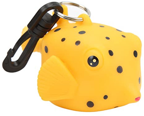 Shanrya Fisch Zweite Stufe Atemregler Abdeckung, Tragbare Cartoon Atemregler Mundstück Abdeckung Universal Weichgummi Staubdicht für Unterwasser(Gelb gefleckter Fisch)