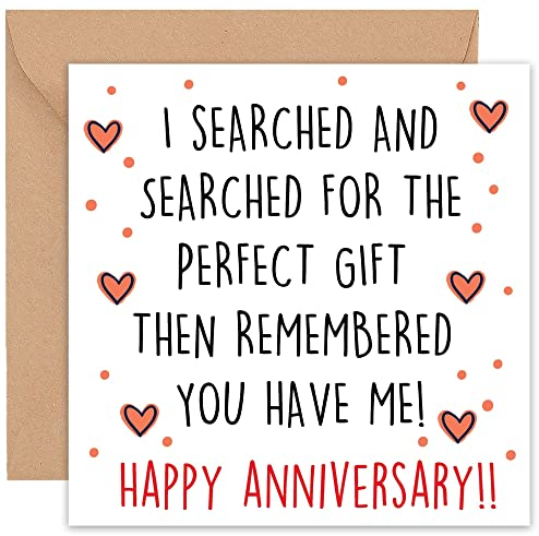 Felbridge Studio - Funny Anniversary Card - Anniversary Cards for Him Her Boyfriend Girlfriend Husband Wife Men Woman Fiancé Fiancee - Gay Lesbian - Rude Humorous Special Sentimental Huge - 14cm