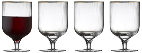 Lyngby Glas Palermo Gold Weinglas, 30 cl, 4 Stck.