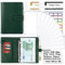 Budget Planner Budget Binder A6, Budgetplaner Geld Organizer mit Weiche Tasche, TAOPE Budget Binder Notizbuch A6 Cash Stuffing, Haushaltsbuch mit Geldfächer, Budget Planner Set Krokodilmuster Grün
