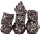 7pcs Bloodstain Hollow Dice, Hollow Metal DND Dice Set für Rollenspiele Dice Junkie, Tischspiel für Erwachsene