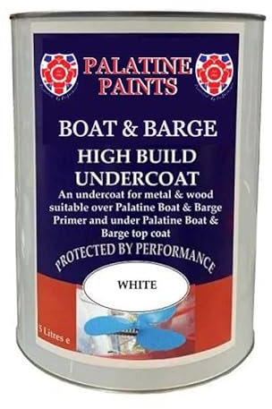 Palatine Paints Boat & Barge Marine Undercoat High Build Paint (White, 1 Litre)