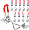 Byffoer Spannverschluss,10 stück Einstellbare Kniehebelspanner Kistenverschluss,Halten Kapazität Latch Button Toggle Latch für Schränke, Türen, Kisten, Koffer