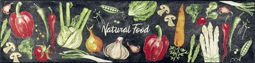 wash+dry Fußmatte, Natural Food 60x240cm, innen, waschbar, bunt