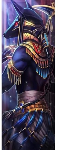 Ägypten Anubis Diamond Painting Erwachsene Groß xxl 90x30cm, DIY Malen Nach Zahlen Erwachsene, 5D Diamant Painting Bilder Kinder, Diamond Painting Cross Stickerei Craft, für Wand Deko Aesthetic, 2M